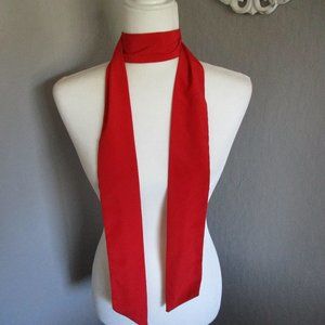 Stylish red pointed end skinny scarf